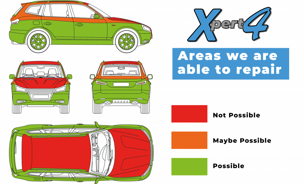 Hier ist Smart Repair an der Karosse möglich bei Xpert4 Smart Repair Köln Kratzer Reparatur